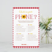 BBQベビーシャワーゲームビンゴ，電話ゲーム (スタンド正面)