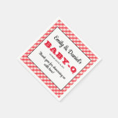 BBQベビーシャワーナプキン スタンダードカクテルナプキン (角)