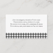 BBQベビーシャワーブズベビーヴィンテージグレープレイド エンクロージャーカード (裏面)