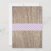 BBQベビーシャワー招待状ベビーQバックヤードパープル 招待状 (裏面)