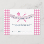 BBQベビーシャワー推測ヴィンテージゲームカードの数 エンクロージャーカード (正面)