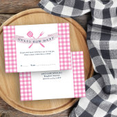 BBQベビーシャワー推測ヴィンテージゲームカードの数 エンクロージャーカード