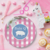 BBQベビーシャワー水カラーフラワー紙プレート ペーパープレート (パーティー)