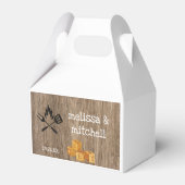 BBQベビーシャワー赤いプライドのギンガ感謝していムユー フェイバーボックス (裏面サイド)