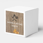 BBQベビーシャワー赤いプライドのギンガ感謝していムユー フェイバーボックス (裏面サイド)