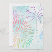 BBQベビーシャワー醸造ビールミルクボトル 素朴 招待状 (裏面)