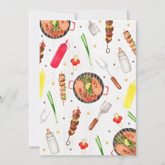 BBQベビーシャワー 招待状 (裏面)