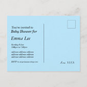 bbqベビーシャワーbbqパーティー、barbecu、bbqグリル インビテーションポストカード (裏面)