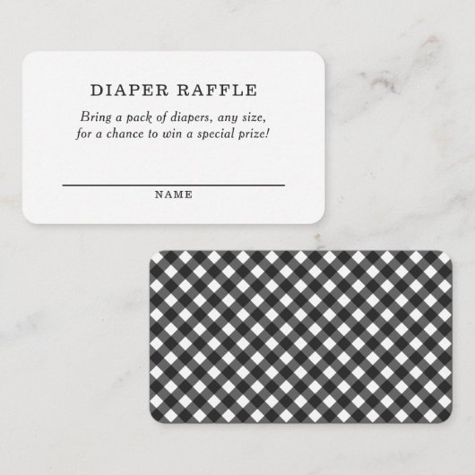 BBQベビー素朴シャワーおむつラッフルチケット エンクロージャーカード (正面/裏面)