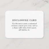 BBQベビー素朴シャワーカスタム エンクロージャーカード (正面)