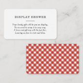 BBQベビー素朴シャワー表示シャワー エンクロージャーカード (正面/裏面)