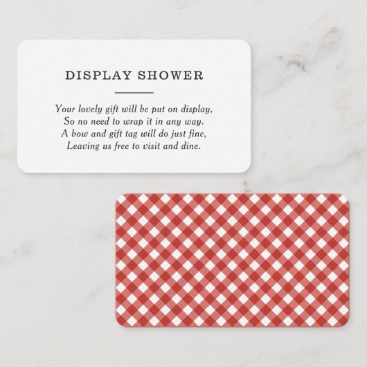 BBQベビー素朴シャワー表示シャワー エンクロージャーカード (正面/裏面)