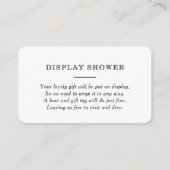 BBQベビー素朴シャワー表示シャワー エンクロージャーカード (正面)