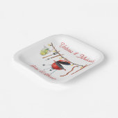 BBQベビー-Qベビーシャワーギンガムクロースレイン ペーパープレート (傾斜あり)