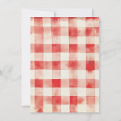 BBQベビー-Qベビーシャワーギンガムクロースレイン 招待状 (裏面)