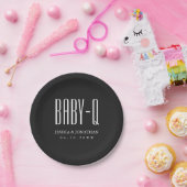 BBQベビーQバックヤードベビーシャワーバーベーク ペーパープレート (パーティー)