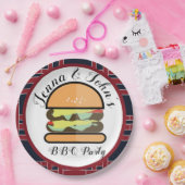 BBQベビーQバーベキューパーティー誕生日ベビーシャワー ペーパープレート (パーティー)