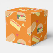 BBQホットドッグバーガー食品サンドイッチパーティーオレンジ フェイバーボックス (裏面サイド)