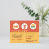BBQホットドッグ&バーガー引っ越し祝いパーティーパーティー 招待状 (スタンド正面)
