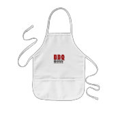 BBQボス タイポグラフィー グリルエプロン 子供用エプロン (正面)