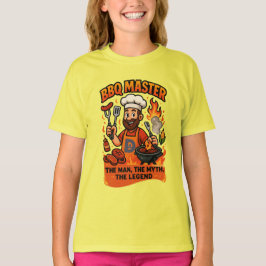 BBQマスターパパおもしろいファーザーズデイグリルギフト Tシャツ