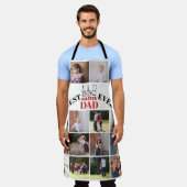 BBQマスタ最高のーパパ父の日の写真 エプロン (着用した状態)