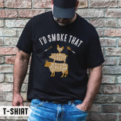 BBQミートグリルおもしろいギフトをパパで吸う Tシャツ