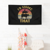 BBQミートスモーカーグおもしろいリグルギフトのId煙 横断幕 (インサイチュ)