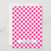 BBQメイソンジャーブベイビーシャワー招待状ピンク&パープル 招待状 (裏面)