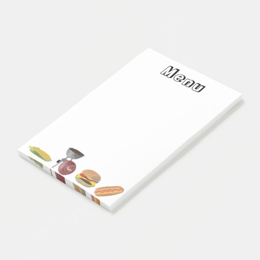 BBQメニュー ポストイット (アングル)