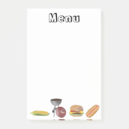 BBQメニュー ポストイット