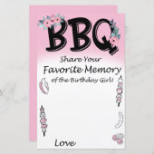 BBQメモリお気に入りのオブ・ザ・誕生日・ガール (正面/裏面)