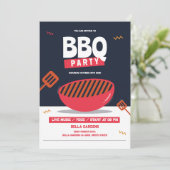 BBQモダンパーティの招待状 招待状 (スタンド正面)