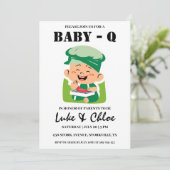 bbqモダンベビーシャワー招待状 招待状 (スタンド正面)