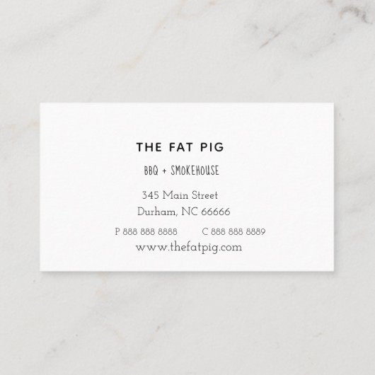 BBQリストレント名刺 名刺 (裏面)