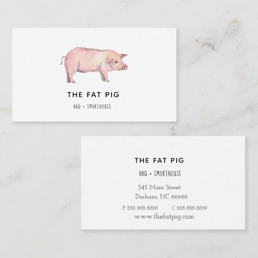 BBQリストレント名刺 名刺 (正面/裏面)