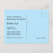 bbqリタイアメントパーティー，バーベキュー， bbqグリル，ようこそ インビテーションポストカード (裏面)