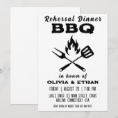 bbqリハーサルのディナー招待状 招待状 (正面/裏面)