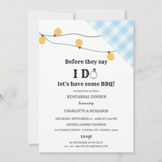 BBQリハ素朴ーサルディナー 招待状 (正面)