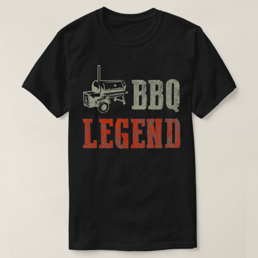 BBQレジェンドミート喫煙BBQアクセサリーヴィンテージB Tシャツ (デザイン正面)