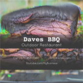 BBQレストラン食カスタム品切りビニールシール シール (正面)
