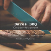 BBQレストラン食カスタム品切りビニールシール シール (正面)