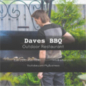 BBQレストラン食カスタム品切りビニールシール シール (正面)
