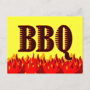 BBQレッドフレイズカスタムレシピカードポストカード ポストカード