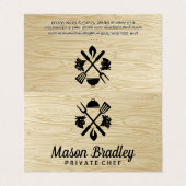 BBQロゴ |チキン |ビーフ |木目 名刺 (外部フラット)