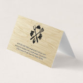 BBQロゴ |チキン |ビーフ |木目 名刺 (裏面)