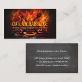 BBQロゴ |火グリルと木炭 名刺 (正面/裏面)