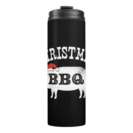 BBQヴィンテージ動揺してサンタハットポーク タンブラー (正面)