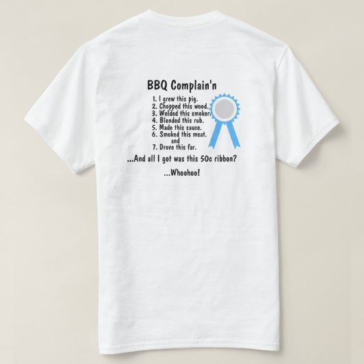 BBQ不文律`n Tシャツ (デザイン裏面)