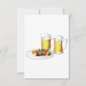 BBQ串焼きとビール夏クックアウト 招待状 (正面)